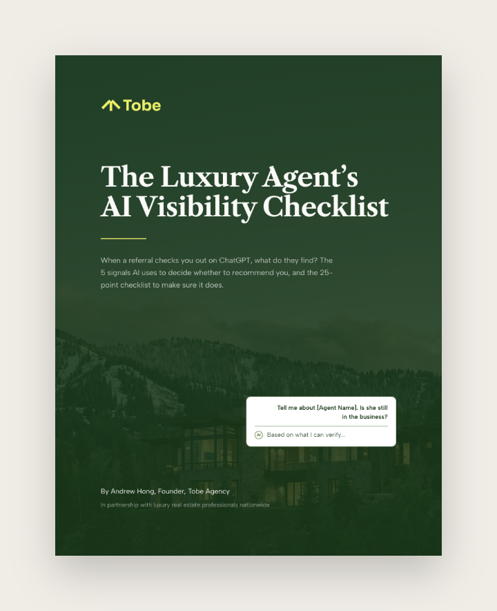 The Luxury Agent's AI Visibility Checklist cover